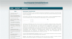 Desktop Screenshot of geschlossener-immobilienfond.net