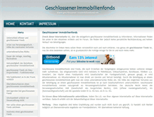 Tablet Screenshot of geschlossener-immobilienfond.net